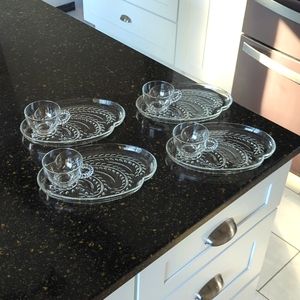 Federal Glass Luncheon set of 4